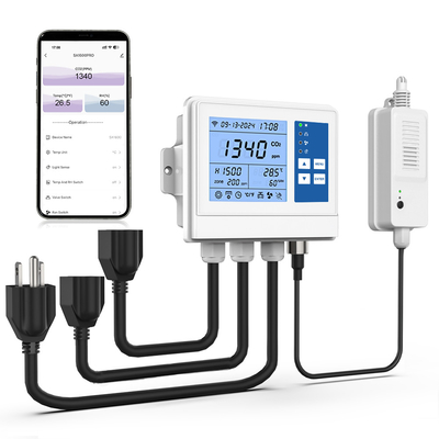 좋은 가격 100V 온실 Wifi CO2 모니터 제어기 온도 및 습도 제어기 온라인으로