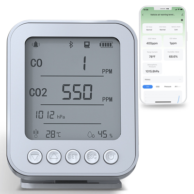 좋은 가격 휴대용 NDIR Co2 스마트 공기 질 모니터 블루투스 가스 센서 분석기 온라인으로