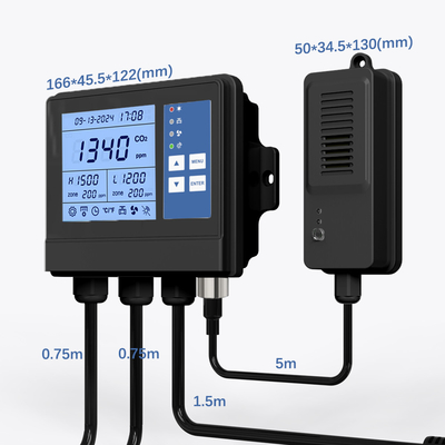 좋은 가격 OEM 실시간 디스플레이 온실 기후 컨트롤러 심기 제어 CO2 PPM 팬 온라인으로