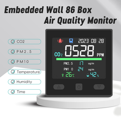 좋은 가격 CO2 IAQ 공기 질 모니터 와이파이 온도 감지기 12V 2.8인치 TFT 디스플레이 온라인으로