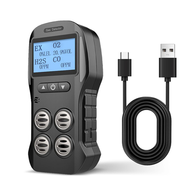 Good price ODM 휴대용 멀티가스 탐지 모니터 실시간 디스플레이 CO 200PPM H2S 10PPM 온라인으로