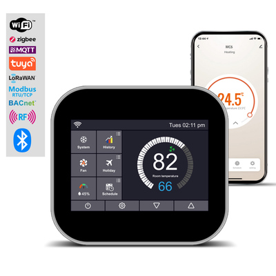 CE/FCC 인증을 받은 Tuya 스마트 와이파이 온도 조절기 HVAC 바닥 난방 시스템용 무선 프로그래밍 제어기 가정용 상업용