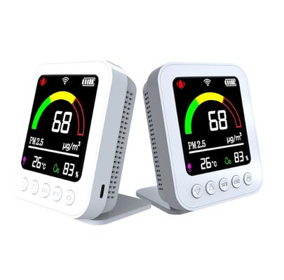 좋은 가격 Air Quality Tester - 6-in-1 PM2.5/PM10/Formaldehyde/TVOC/Temp Humidity Monitor, Rechargeable LCD Backlight for Home/Car/Travel 온라인으로