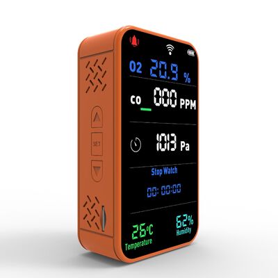 좋은 가격 미니 휴대용 WIFI 공기질 측정기 GZAIR PT09 - IP55 LCD 디스플레이가 있는 O2/CO 감지기, 가정 및 사무실용 온도 습도 압력 테스터 온라인으로