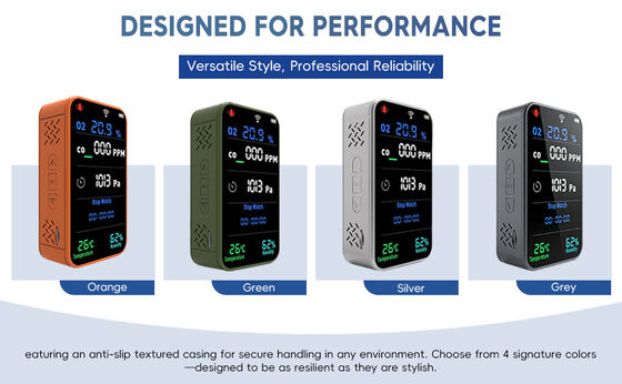좋은 가격 스마트 7-in-1 가스 감지기 무선 O2 및 CO 모니터 3000mAh 배터리 클라우드 알림 Wi-Fi 앱 다중 가스 분석기 (공장용) 온라인으로
