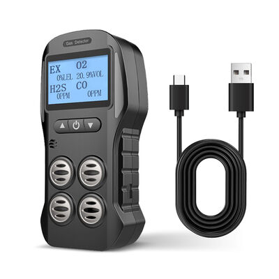 좋은 가격 X-4 휴대용 가스 탐지기 4인 1 EX O2 CO H2S 다국어 데이터 로깅 2000mAh 배터리 도매 온라인으로