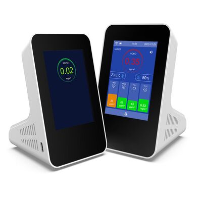 좋은 가격 스마트 와이파이 공기질 센서 SA1800 - 꽃가루 및 PM2.5 추적 기능, 3.5인치 터치스크린 실내 공기질 모니터가 탑재된 앱 원격 CO2 측정기 온라인으로