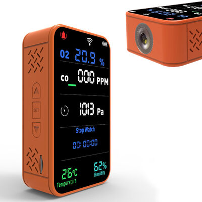 좋은 가격 도매 스마트 와이파이 PT09 공기질 모니터 - 6-in-1 CO/O2/온도/습도/기압계/고도계 감지기 실시간 디스플레이 온라인으로