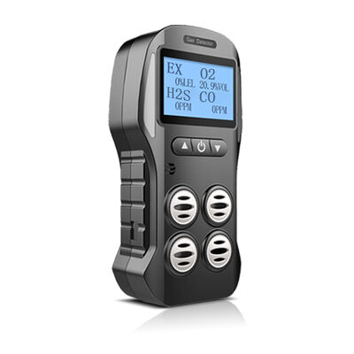도매 X-4 4-in-1 휴대용 가스 감지기 - EX/O2/CO/H2S 다국어 데이터 로깅 2000mAh 배터리