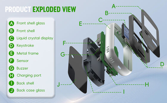 전문 가정용 CO 가스 모니터 - 시각/청소식 경보와 함께 디지털 탄산화탄소 누출 감지기 - 조용한 살인자로부터 가족을 보호