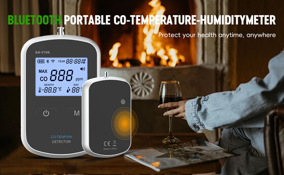 궁극의 여행용 CO 감지기 - 호텔 객실, 에어비앤비 및 항공 여행을 위한 초소형 일산화탄소 경보기 - 가볍고 USB 충전 가능